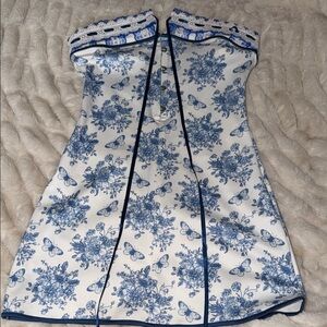 Floral and Butterfly Print Dress